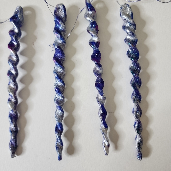 5 HANDCRAFTED Upcycled Swirly Unicorn Icecicle Ornaments HANDPAINTED Holiday - Picture 9 of 17